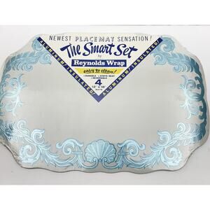 Vintage 1970s Reynolds Wrap Placemats – 4 Reusable Reversible Sealed NOS Set